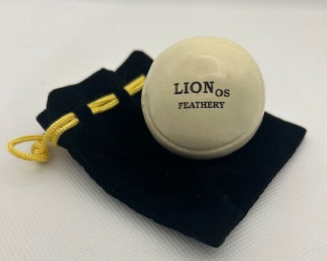 LION OS Authentic Feathery Golf Ball in a Velvet Bag