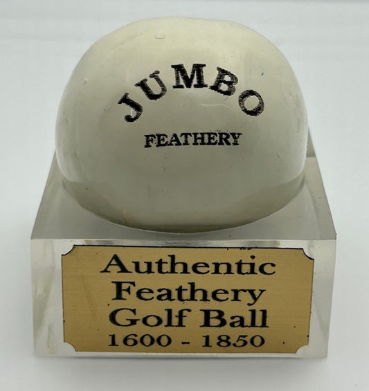 LION Jumbo Authentic Feathery Golf Ball on a Resin base
