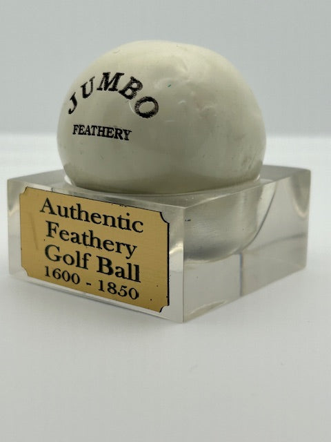 LION Jumbo Authentic Feathery Golf Ball on a Resin base
